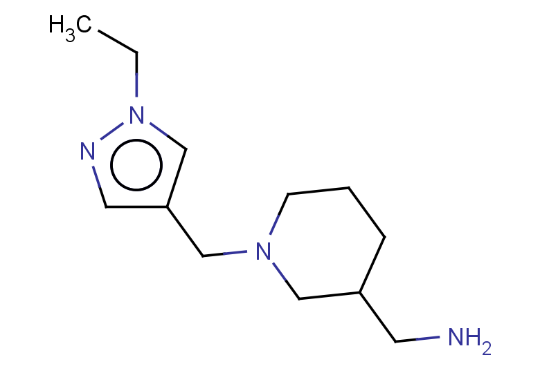 {1-[(1-ethyl-1H-pyrazol-4-yl)methyl]piperidin-3-yl}methanamine