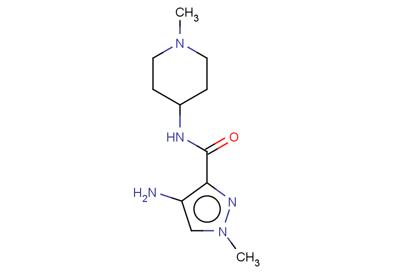 4-amino-1-methyl-N-(1-methylpiperidin-4-yl)-1H-pyrazole-3-carboxamide