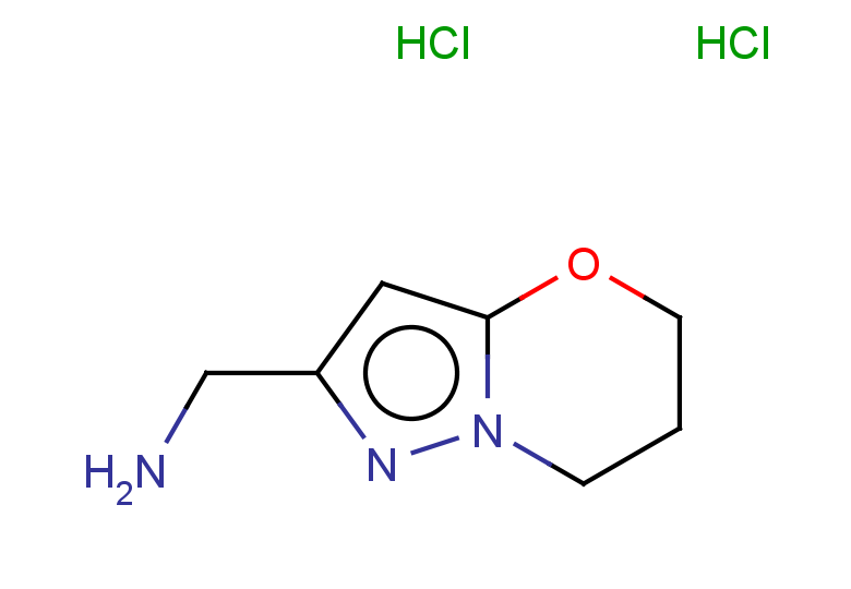 5H,6H,7H-pyrazolo[3,2-b][1,3]oxazin-2-ylmethanamine dihydrochloride