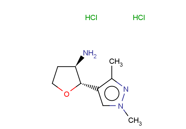 rac-(2R,3S)-2-(1,3-dimethyl-1H-pyrazol-4-yl)oxolan-3-amine dihydrochloride, trans