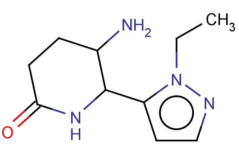 5-amino-6-(1-ethyl-1H-pyrazol-5-yl)piperidin-2-one, Mixture of diastereomers