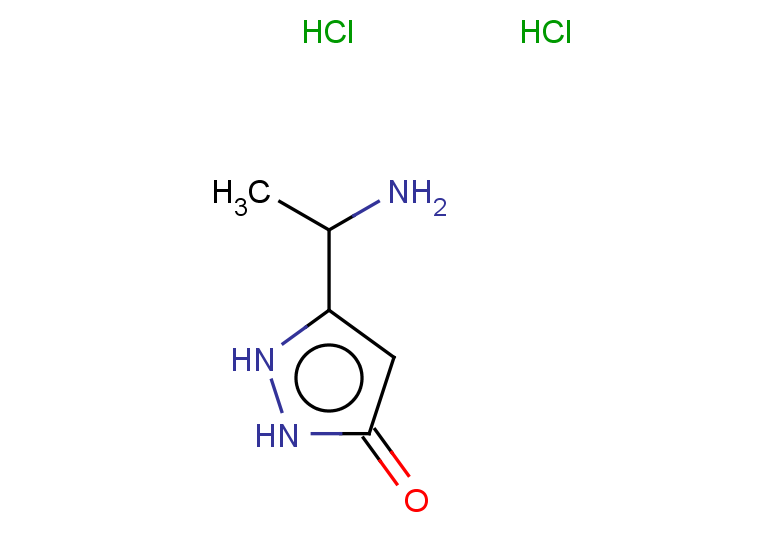 5-(1-aminoethyl)-2,3-dihydro-1H-pyrazol-3-one dihydrochloride