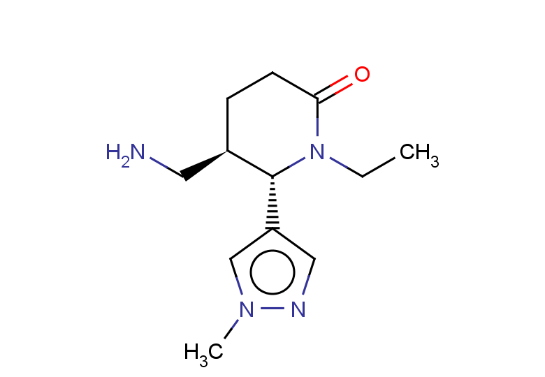 rac-(5R,6S)-5-(aminomethyl)-1-ethyl-6-(1-methyl-1H-pyrazol-4-yl)piperidin-2-one, trans