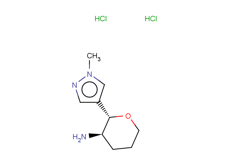 rac-(2R,3S)-2-(1-methyl-1H-pyrazol-4-yl)oxan-3-amine dihydrochloride, trans