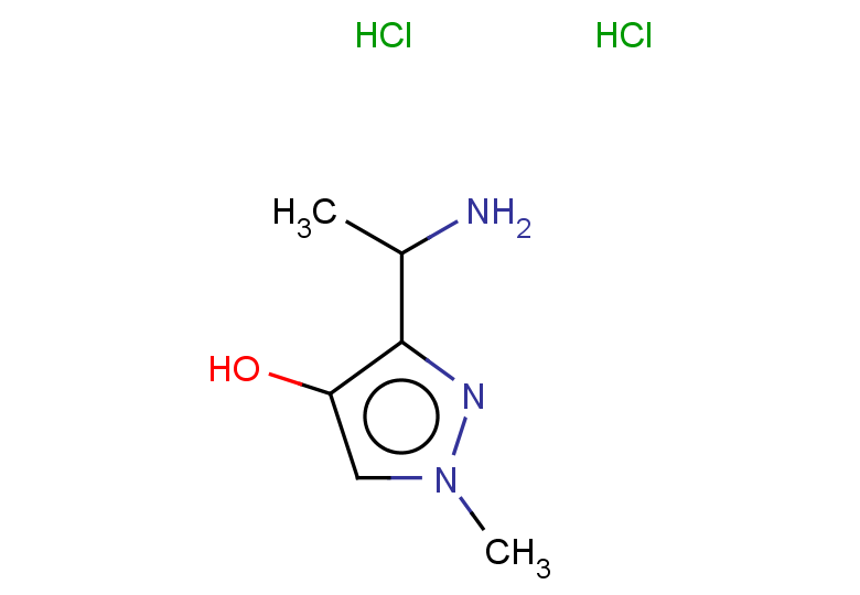 3-(1-aminoethyl)-1-methyl-1H-pyrazol-4-ol dihydrochloride