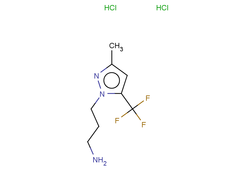 3-[3-methyl-5-(trifluoromethyl)-1H-pyrazol-1-yl]propan-1-amine dihydrochloride