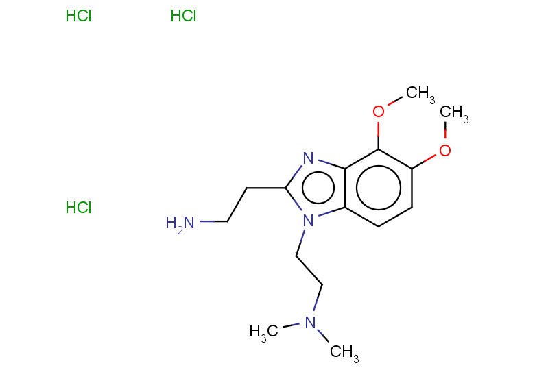 2-{1-[2-(dimethylamino)ethyl]-4,5-dimethoxy-1H-1,3-benzodiazol-2-yl}ethan-1-amine trihydrochloride