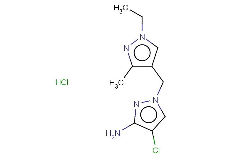 4-chloro-1-[(1-ethyl-3-methyl-1H-pyrazol-4-yl)methyl]-1H-pyrazol-3-amine hydrochloride