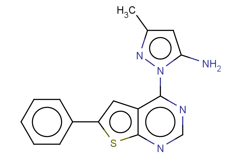 3-methyl-1-{6-phenylthieno[2,3-d]pyrimidin-4-yl}-1H-pyrazol-5-amine