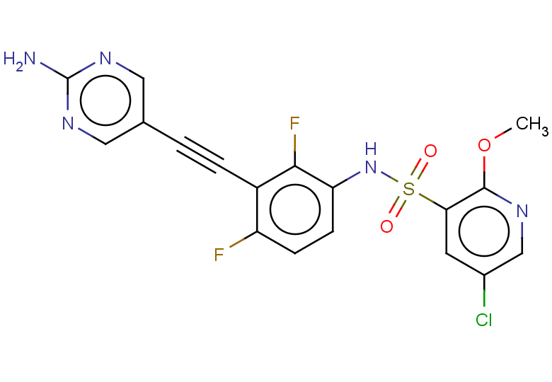 N-{3-[2-(2-aminopyrimidin-5-yl)ethynyl]-2,4-difluorophenyl}-5-chloro-2-methoxypyridine-3-sulfonamide