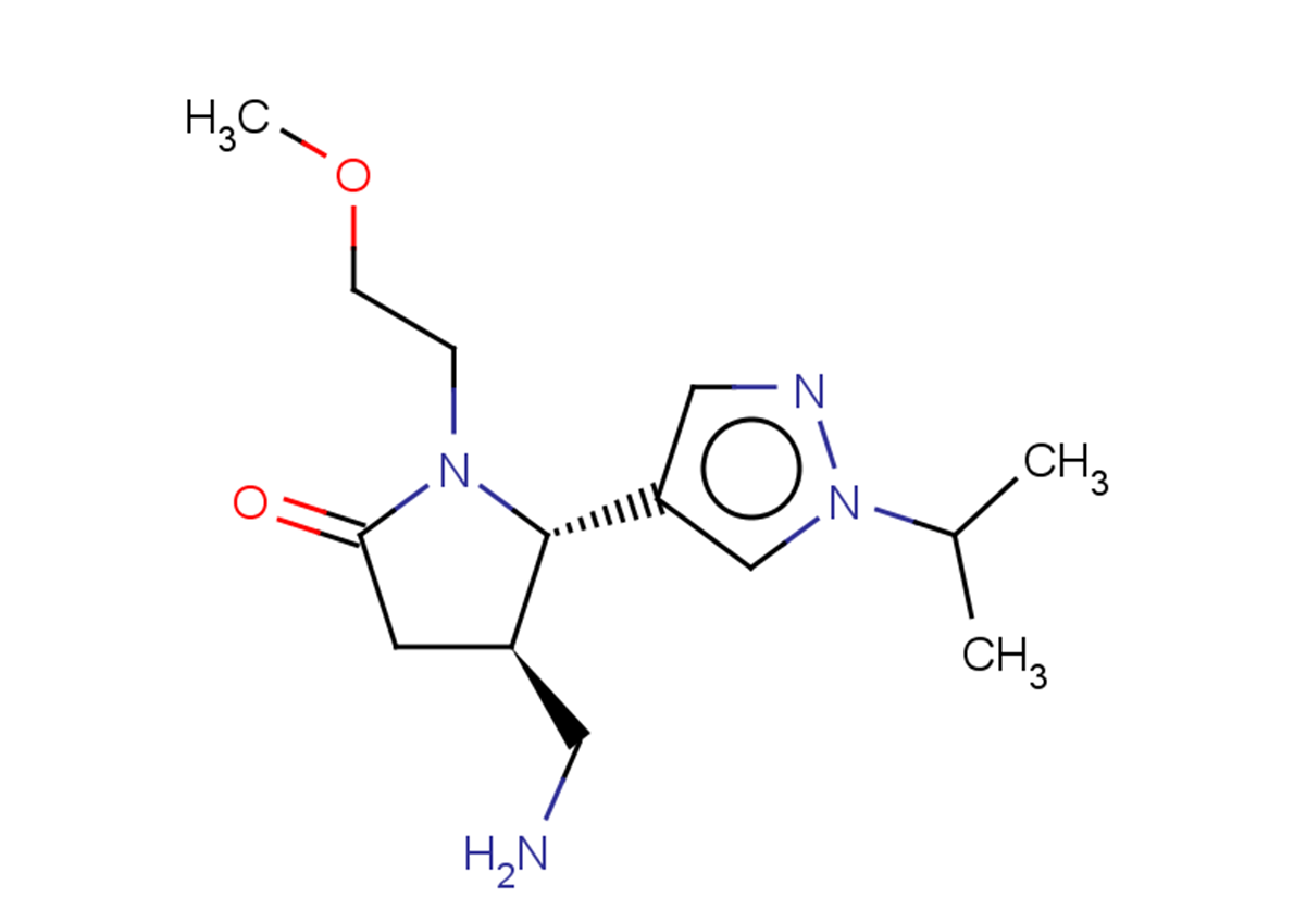 rac-(4R,5S)-4-(aminomethyl)-1-(2-methoxyethyl)-5-[1-(propan-2-yl)-1H-pyrazol-4-yl]pyrrolidin-2-one, trans
