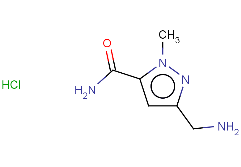 3-(aminomethyl)-1-methyl-1H-pyrazole-5-carboxamide hydrochloride