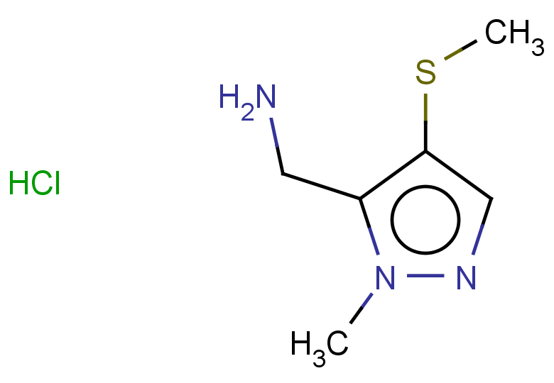 1-[1-methyl-4-(methylsulfanyl)-1H-pyrazol-5-yl]methanamine hydrochloride
