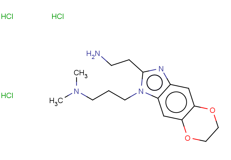 2-{6-[3-(dimethylamino)propyl]-10,13-dioxa-4,6-diazatricyclo[7.4.0.0^{3,7}]trideca-1,3(7),4,8-tetraen-5-yl}ethan-1-amine trihydrochloride