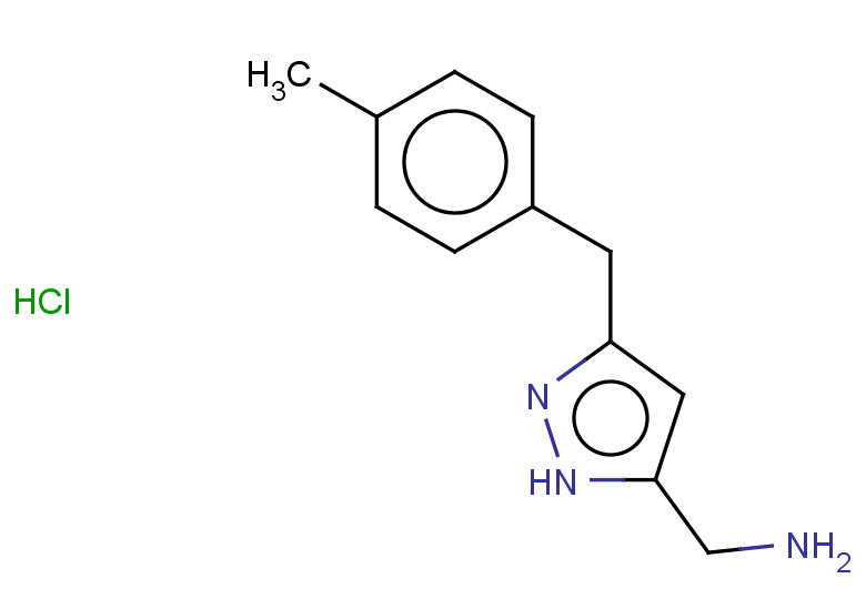 {3-[(4-methylphenyl)methyl]-1H-pyrazol-5-yl}methanamine hydrochloride