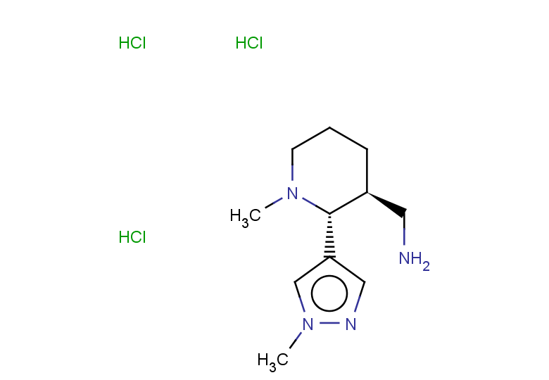 rac-1-[(2R,3S)-1-methyl-2-(1-methyl-1H-pyrazol-4-yl)piperidin-3-yl]methanamine trihydrochloride, trans