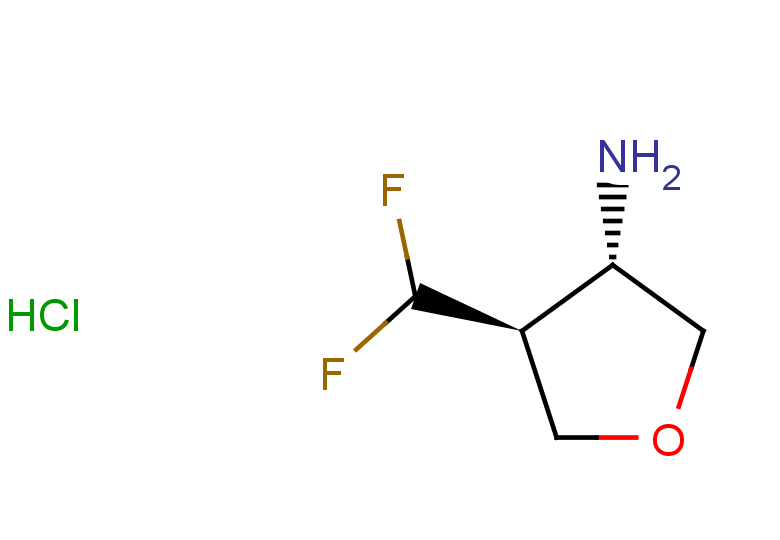 rac-(3R,4R)-4-(difluoromethyl)oxolan-3-amine hydrochloride, trans