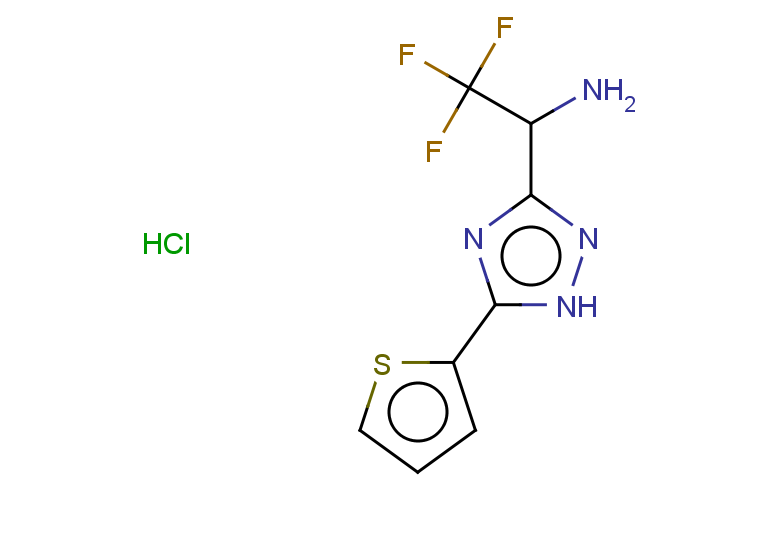 2,2,2-trifluoro-1-[5-(thiophen-2-yl)-1H-1,2,4-triazol-3-yl]ethan-1-amine hydrochloride