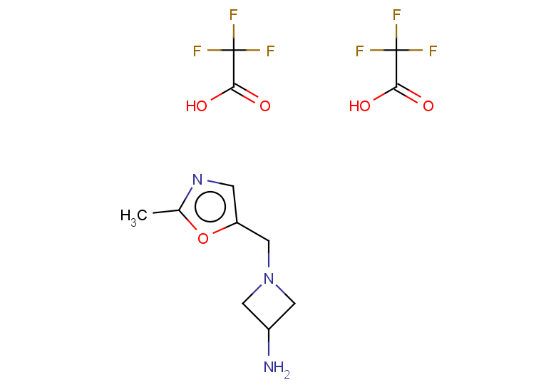 1-[(2-methyl-1,3-oxazol-5-yl)methyl]azetidin-3-amine, bis(trifluoroacetic acid)