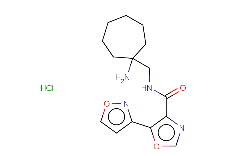 N-[(1-aminocycloheptyl)methyl]-5-(1,2-oxazol-3-yl)-1,3-oxazole-4-carboxamide hydrochloride