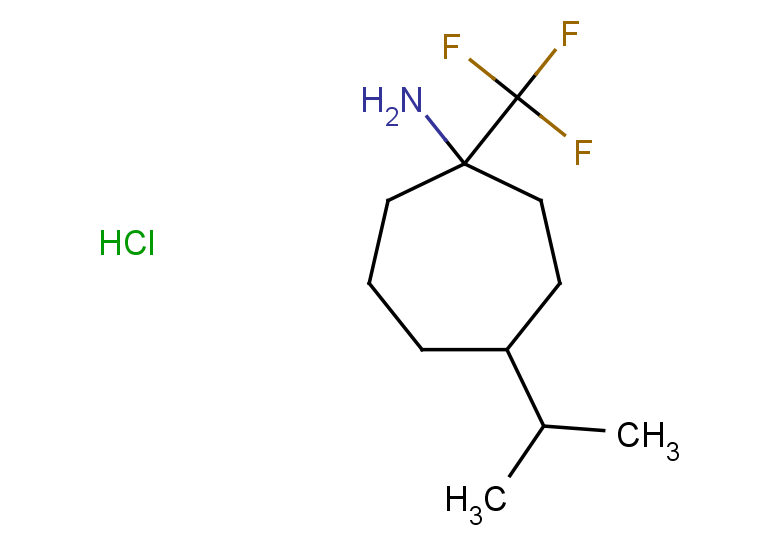 4-(propan-2-yl)-1-(trifluoromethyl)cycloheptan-1-amine hydrochloride