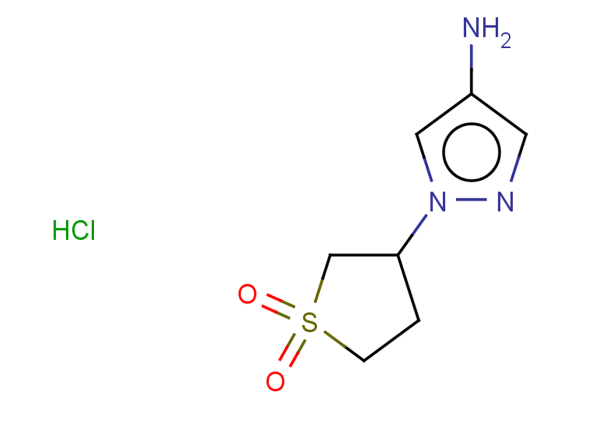 3-(4-amino-1H-pyrazol-1-yl)-1lambda6-thiolane-1,1-dione hydrochloride