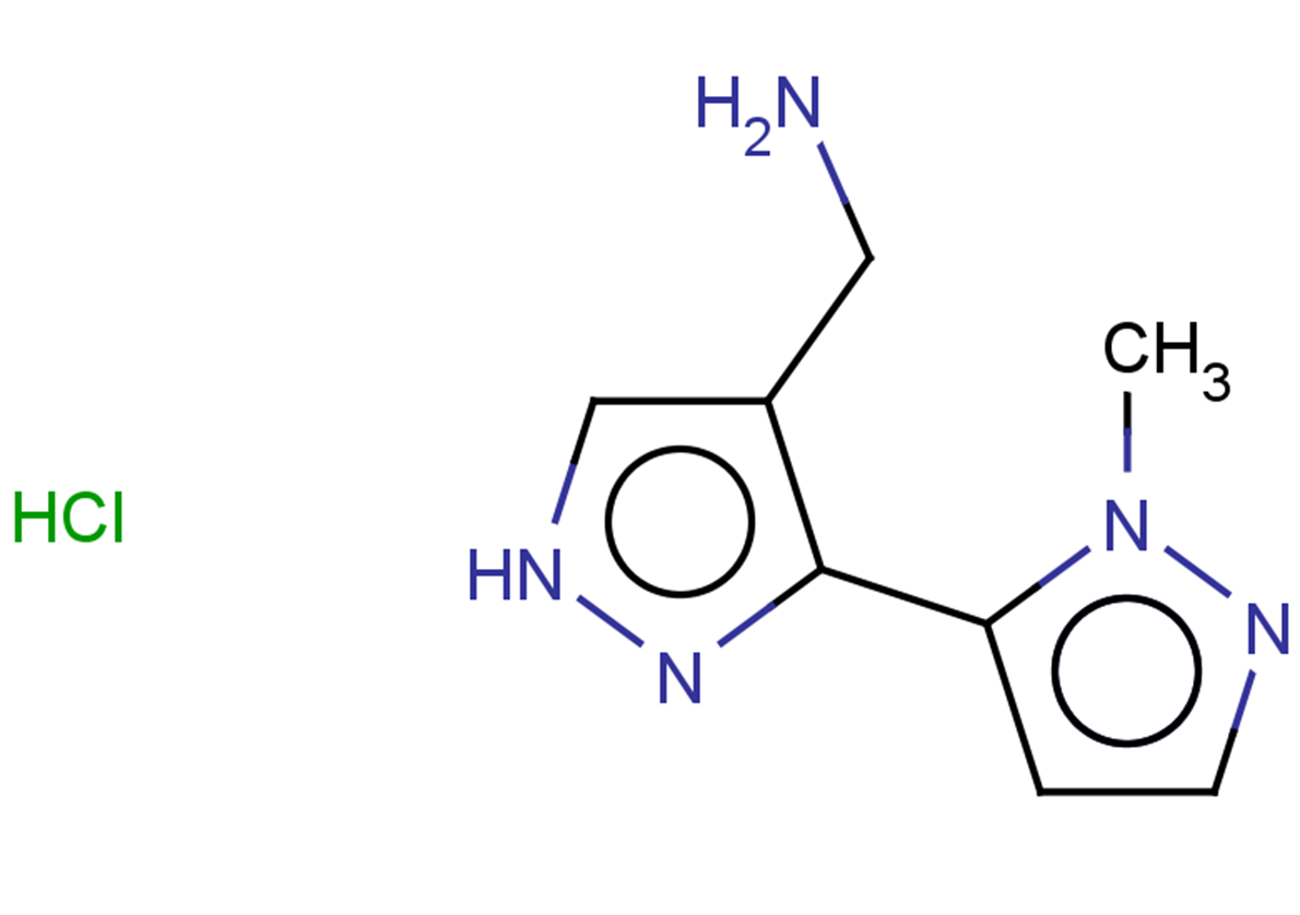 [3-(1-methyl-1H-pyrazol-5-yl)-1H-pyrazol-4-yl]methanamine hydrochloride