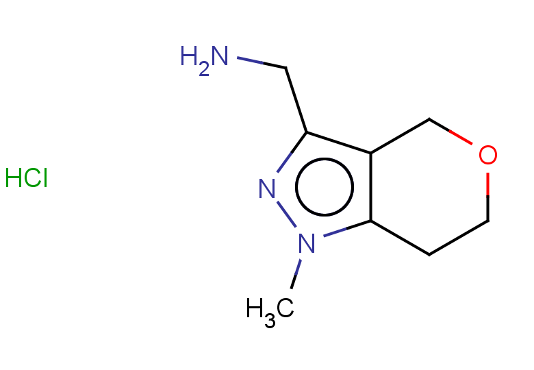 {1-methyl-1H,4H,6H,7H-pyrano[4,3-c]pyrazol-3-yl}methanamine hydrochloride