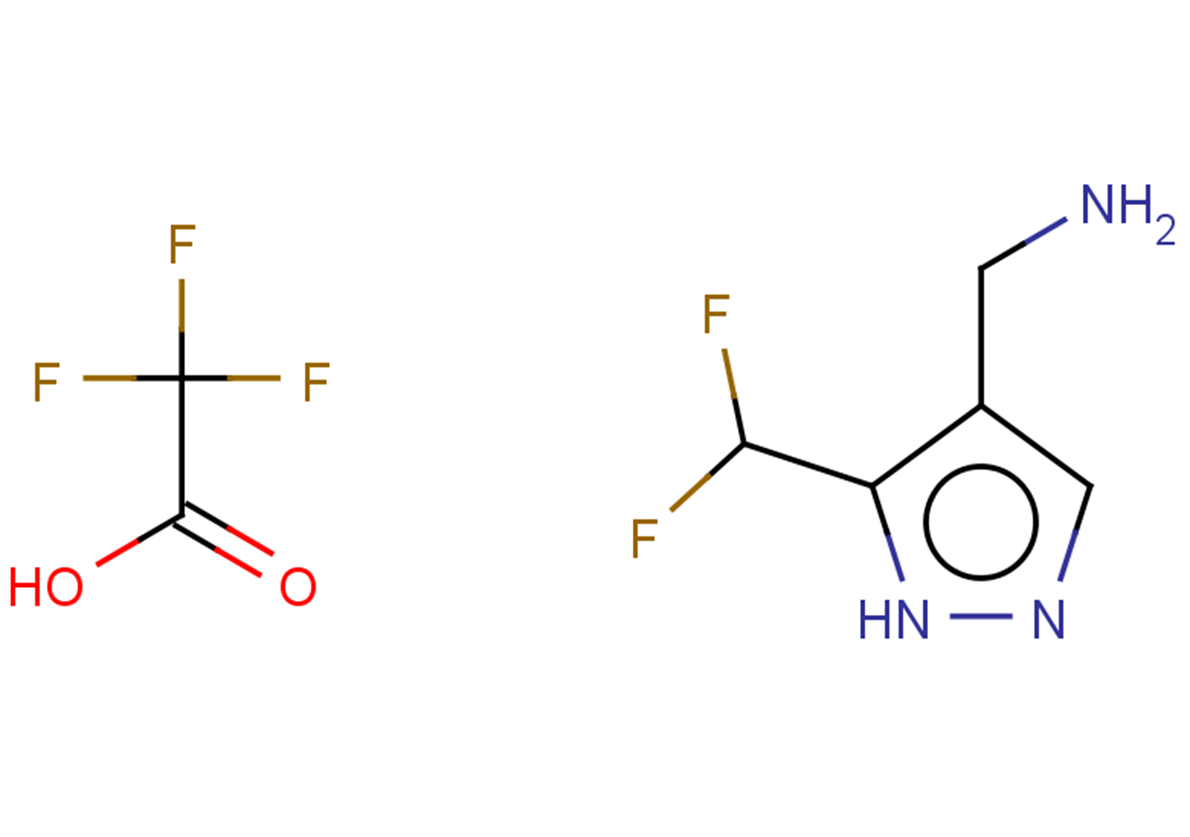 [5-(difluoromethyl)-1H-pyrazol-4-yl]methanamine, trifluoroacetic acid