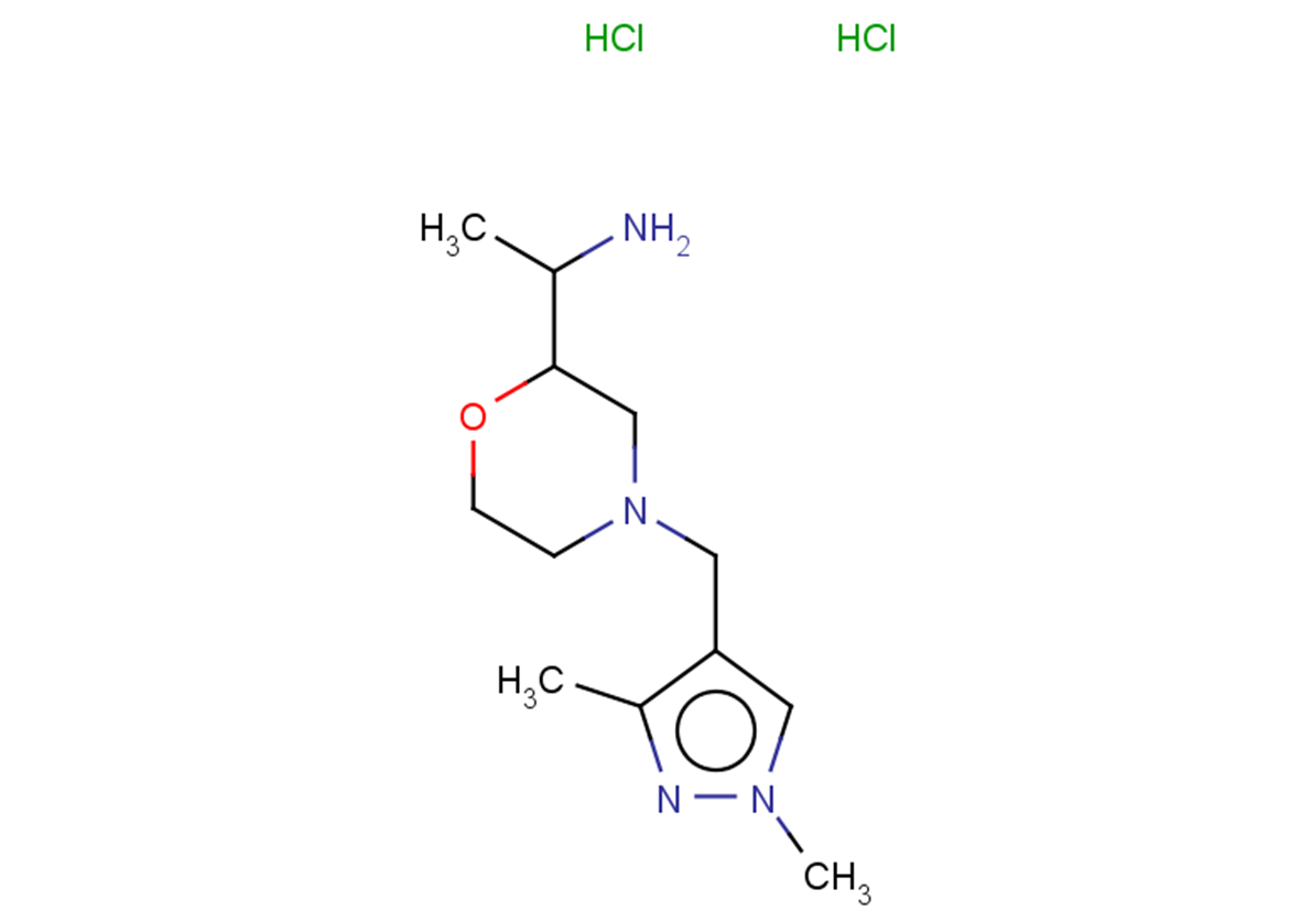 1-{4-[(1,3-dimethyl-1H-pyrazol-4-yl)methyl]morpholin-2-yl}ethan-1-amine dihydrochloride