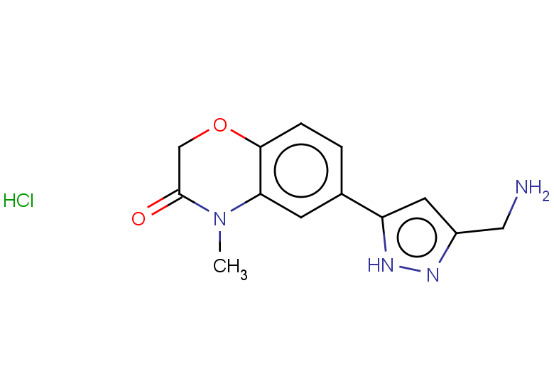 6-[3-(aminomethyl)-1H-pyrazol-5-yl]-4-methyl-3,4-dihydro-2H-1,4-benzoxazin-3-one hydrochloride
