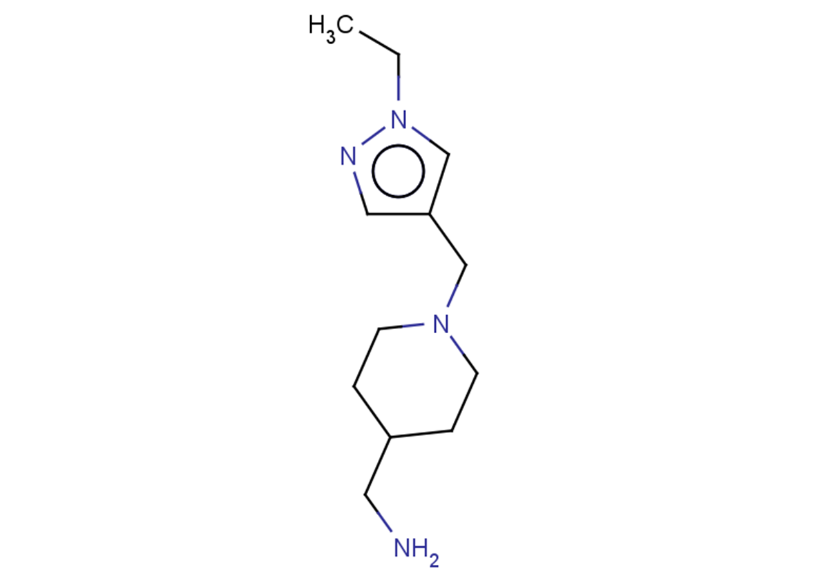 {1-[(1-ethyl-1H-pyrazol-4-yl)methyl]piperidin-4-yl}methanamine