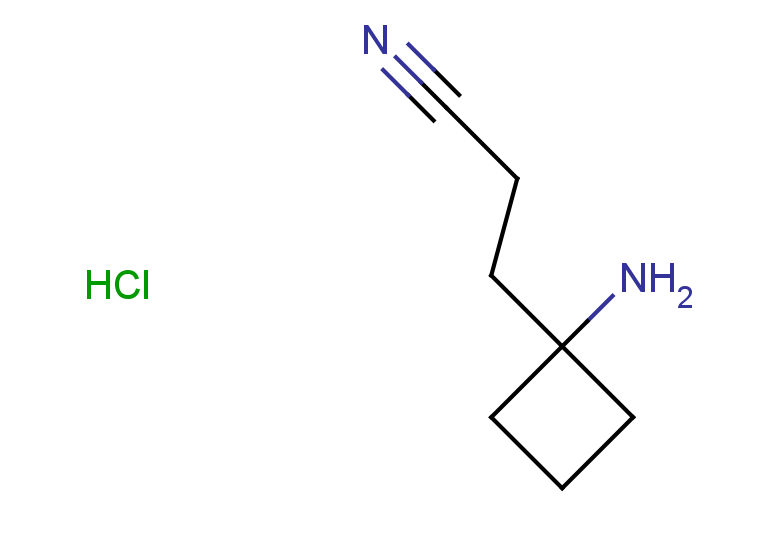 3-(1-aminocyclobutyl)propanenitrile hydrochloride