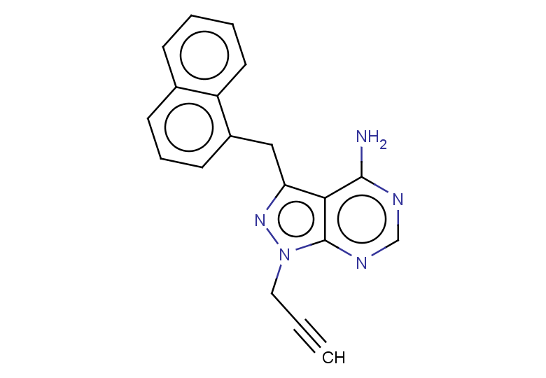 3-(naphthalen-1-ylmethyl)-1-(prop-2-yn-1-yl)-1H-pyrazolo[3,4-d]pyrimidin-4-amine
