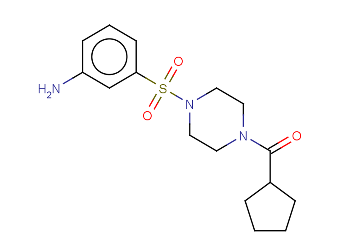 3-(4-cyclopentanecarbonylpiperazine-1-sulfonyl)aniline