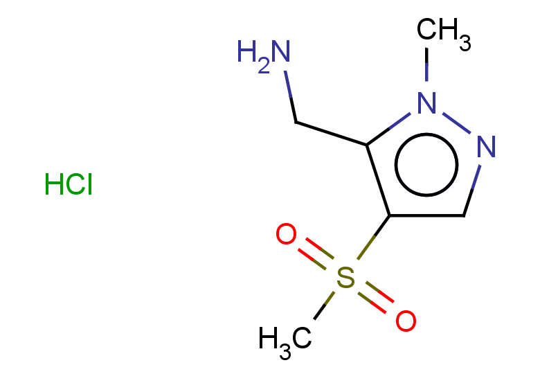 1-(4-methanesulfonyl-1-methyl-1H-pyrazol-5-yl)methanamine hydrochloride