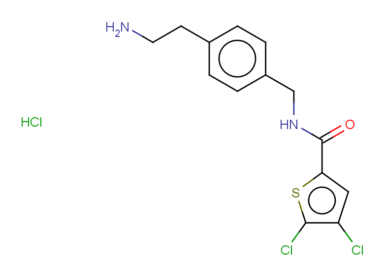 N-{[4-(2-aminoethyl)phenyl]methyl}-4,5-dichlorothiophene-2-carboxamide hydrochloride