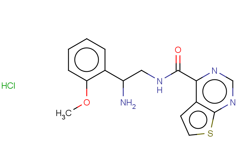 N-[2-amino-2-(2-methoxyphenyl)ethyl]thieno[2,3-d]pyrimidine-4-carboxamide hydrochloride