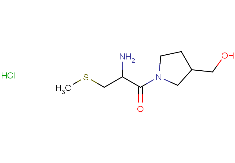 2-amino-1-[3-(hydroxymethyl)pyrrolidin-1-yl]-3-(methylsulfanyl)propan-1-one hydrochloride