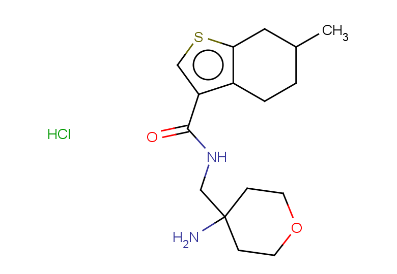 N-[(4-aminooxan-4-yl)methyl]-6-methyl-4,5,6,7-tetrahydro-1-benzothiophene-3-carboxamide hydrochloride