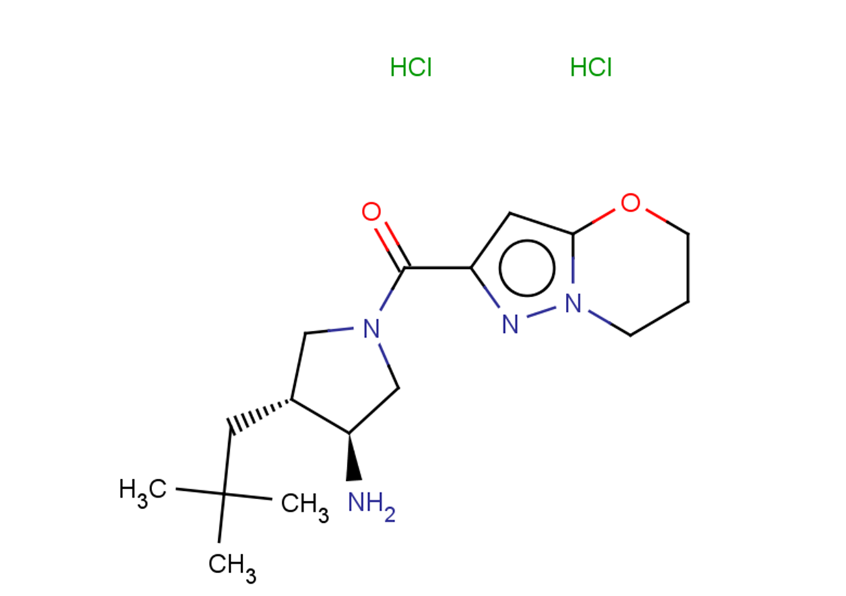 rac-(3R,4S)-4-(2,2-dimethylpropyl)-1-{5H,6H,7H-pyrazolo[3,2-b][1,3]oxazine-2-carbonyl}pyrrolidin-3-amine dihydrochloride, trans