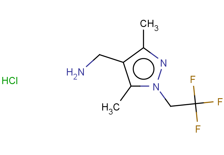 1-[3,5-dimethyl-1-(2,2,2-trifluoroethyl)-1H-pyrazol-4-yl]methanamine hydrochloride