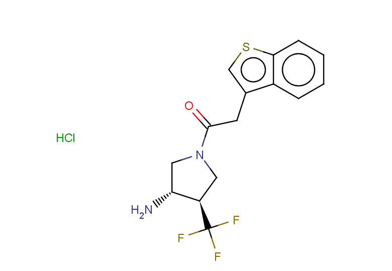 rac-1-[(3R,4S)-3-amino-4-(trifluoromethyl)pyrrolidin-1-yl]-2-(1-benzothiophen-3-yl)ethan-1-one hydrochloride, trans