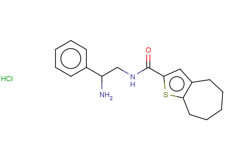 N-(2-amino-2-phenylethyl)-4H,5H,6H,7H,8H-cyclohepta[b]thiophene-2-carboxamide hydrochloride