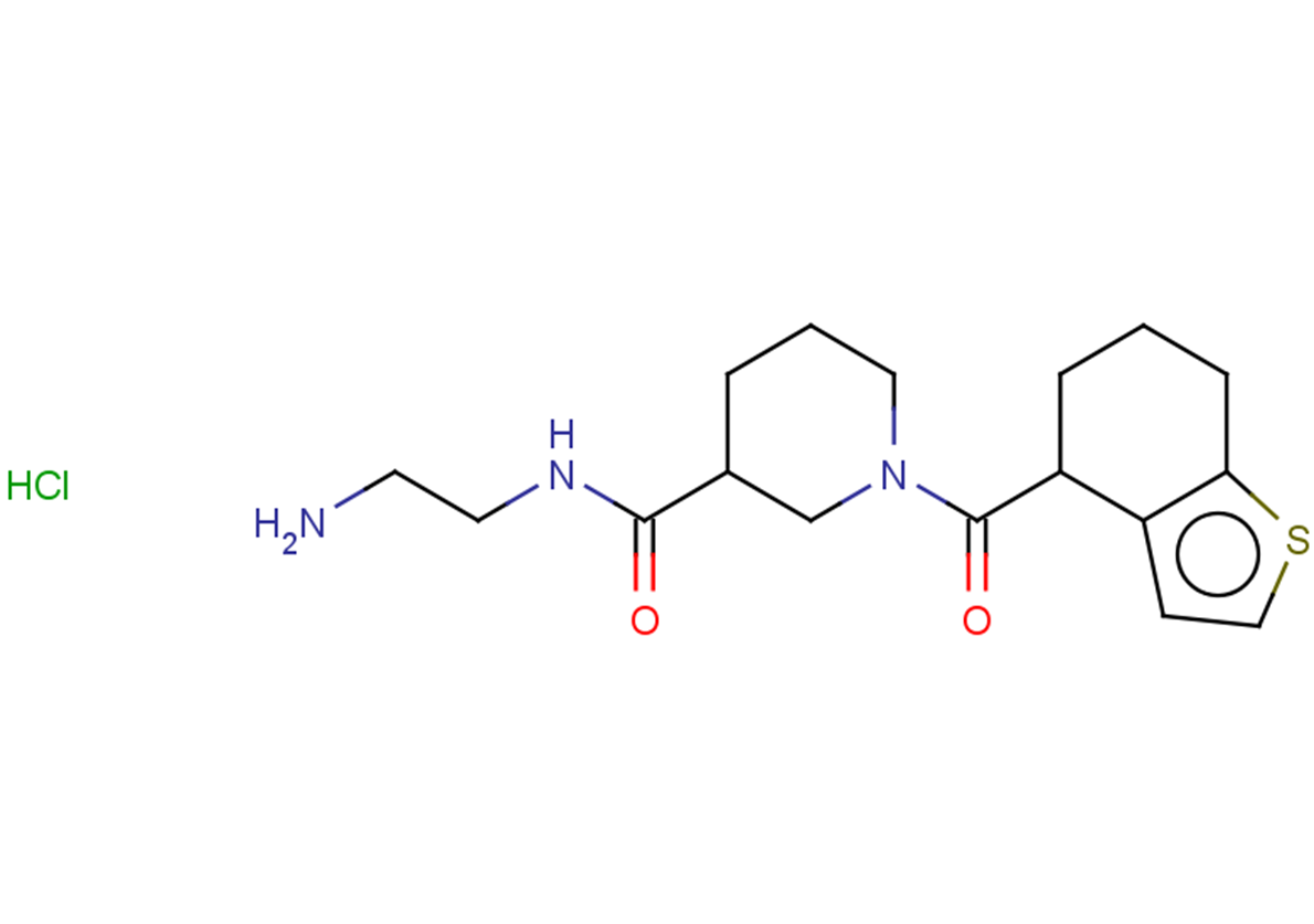 N-(2-aminoethyl)-1-(4,5,6,7-tetrahydro-1-benzothiophene-4-carbonyl)piperidine-3-carboxamide hydrochloride