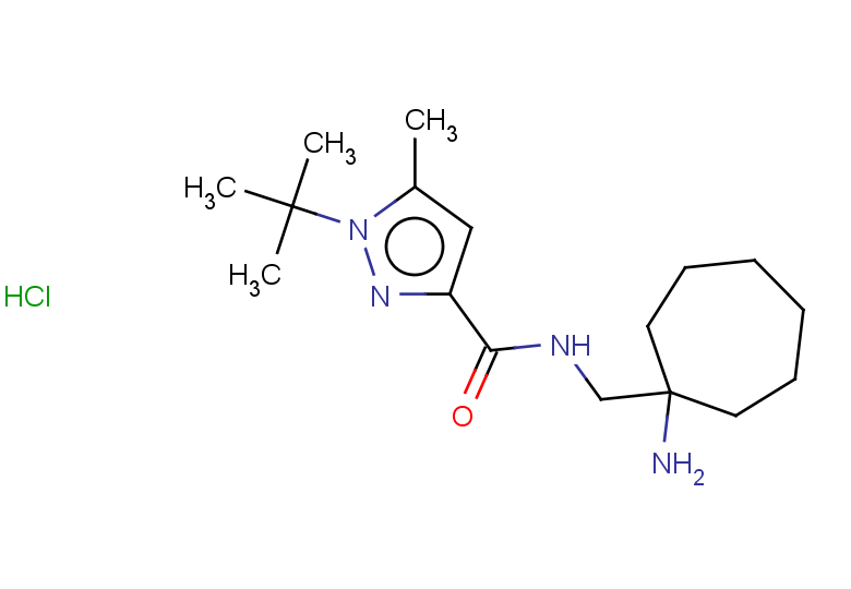 N-[(1-aminocycloheptyl)methyl]-1-tert-butyl-5-methyl-1H-pyrazole-3-carboxamide hydrochloride