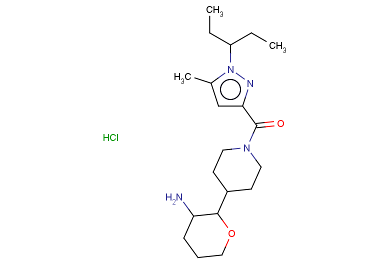 2-{1-[5-methyl-1-(pentan-3-yl)-1H-pyrazole-3-carbonyl]piperidin-4-yl}oxan-3-amine hydrochloride