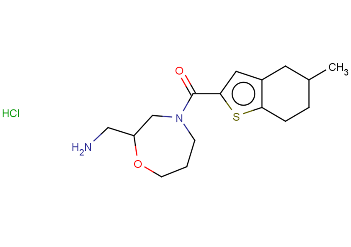 1-[4-(5-methyl-4,5,6,7-tetrahydro-1-benzothiophene-2-carbonyl)-1,4-oxazepan-2-yl]methanamine hydrochloride