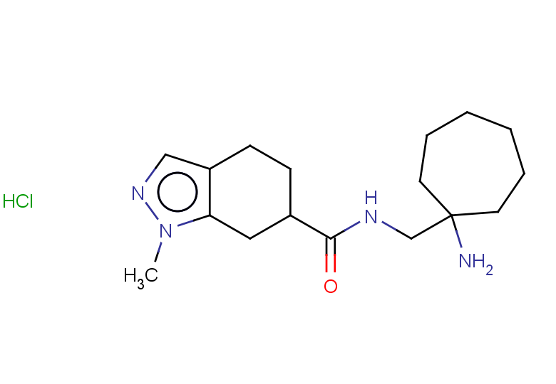 N-[(1-aminocycloheptyl)methyl]-1-methyl-4,5,6,7-tetrahydro-1H-indazole-6-carboxamide hydrochloride