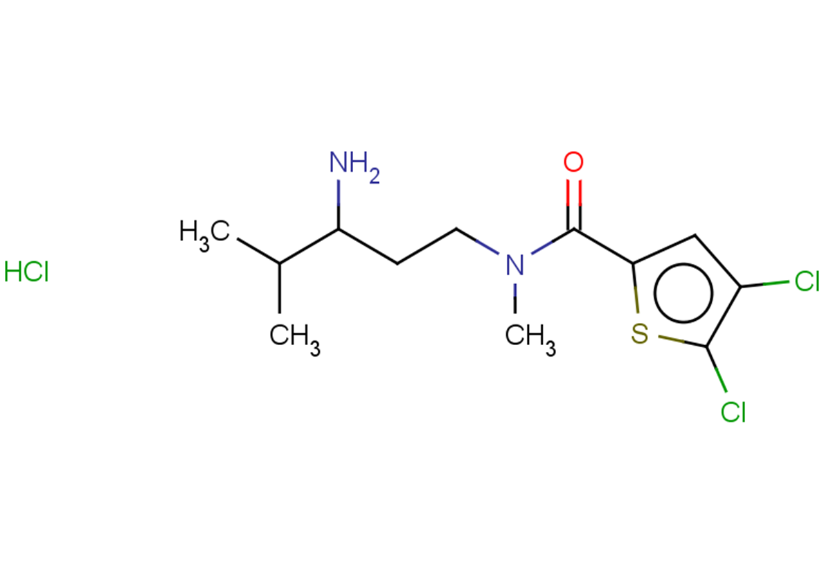 N-(3-amino-4-methylpentyl)-4,5-dichloro-N-methylthiophene-2-carboxamide hydrochloride